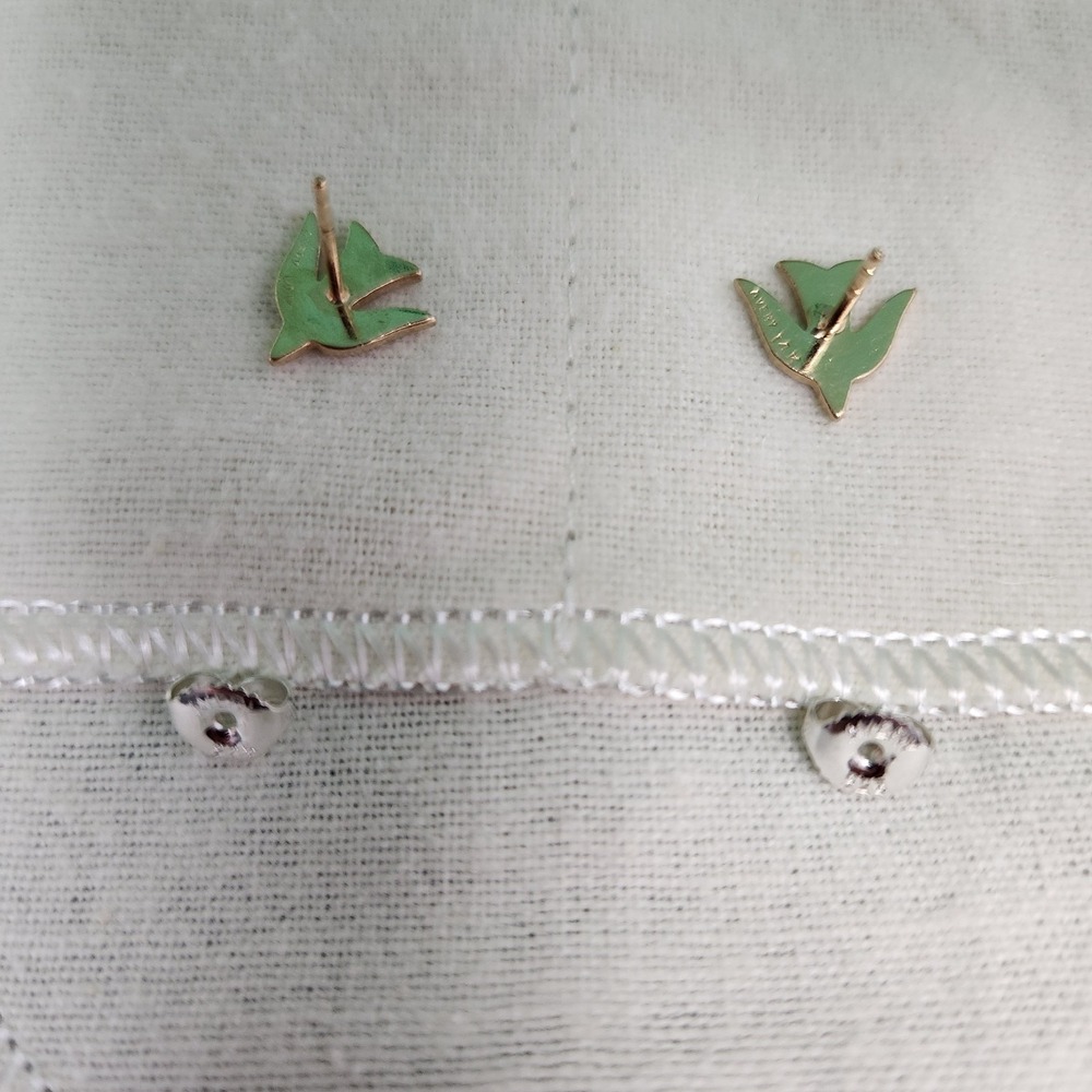 James Avery Retired 14k Gold Dove Detailed Post Backs Are Avery 925  With Box - Picture 4 of 16